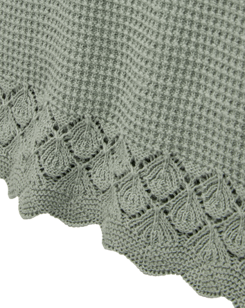 Kid Pointelle Crotchet Knit Tank - Green, 