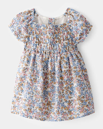 Baby Smocked Floral Print Dress , 