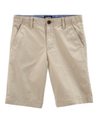 Boys 2-Pack Stretch Chino Uniform Shorts - Khaki, image 2 of 4 slides