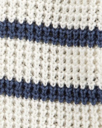 Baby Striped Button-Front Sweater Knit Cardigan - Cream, 