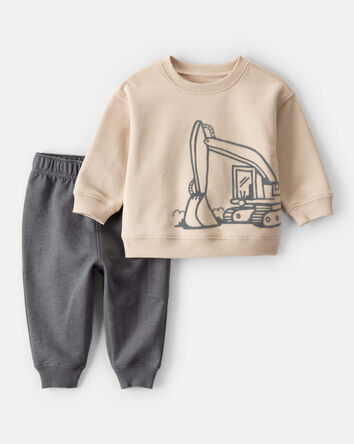 Baby Boy 2-Piece DayDream Fleece Construction Long-Sleeve Tee & Pant Set, 
