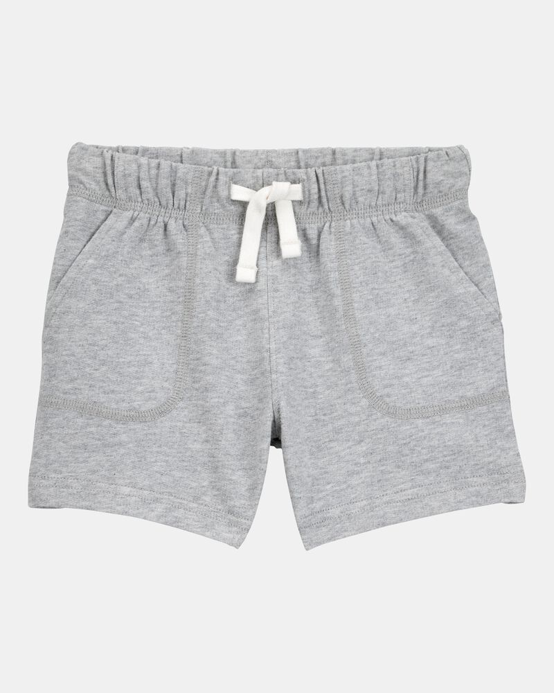 Baby Boy Pull-On French Terry Shorts - Grey, image 1 of 4 slides