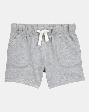 Baby Boy Pull-On French Terry Shorts - Grey, 