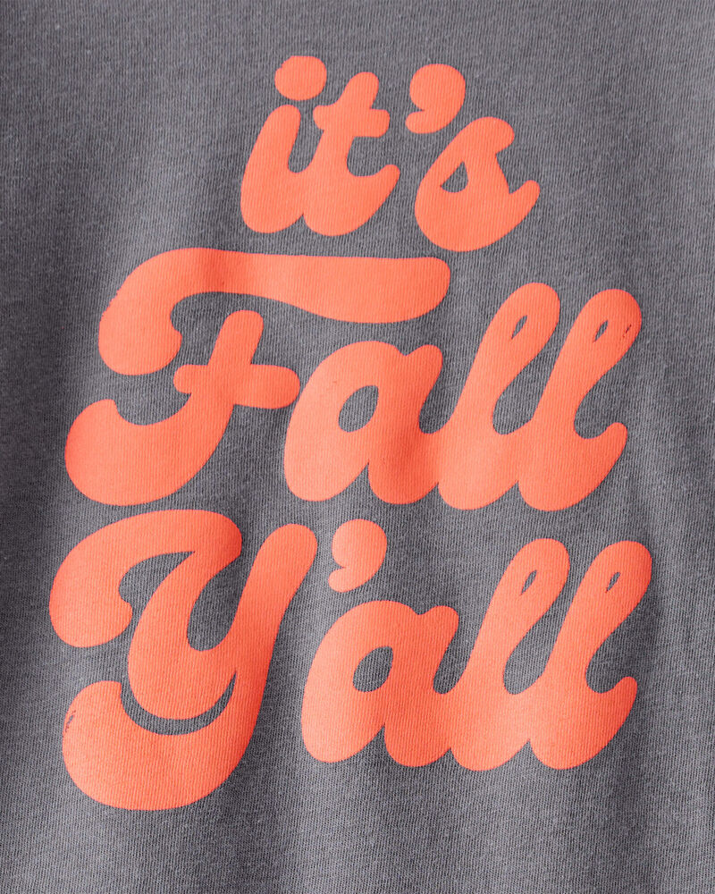 Toddler Boy Its Fall Yall Long-Sleeve Graphic Tee - Grey, image 2 of 3 slides