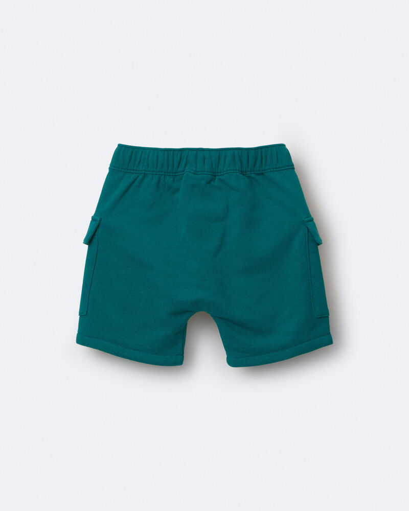 Toddler Boy French Terry Cargo Shorts - Green, image 5 of 6 slides