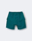 Toddler Boy French Terry Cargo Shorts - Green, image 5 of 6 slides