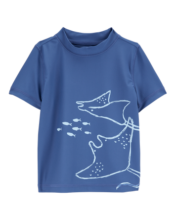 Toddler Boy Stingray Short-Sleeve Rashguard - Navy, 