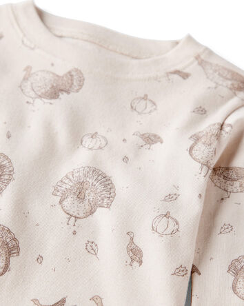 Toddler Organic Cotton Pajamas in Turkey Trot Print, 