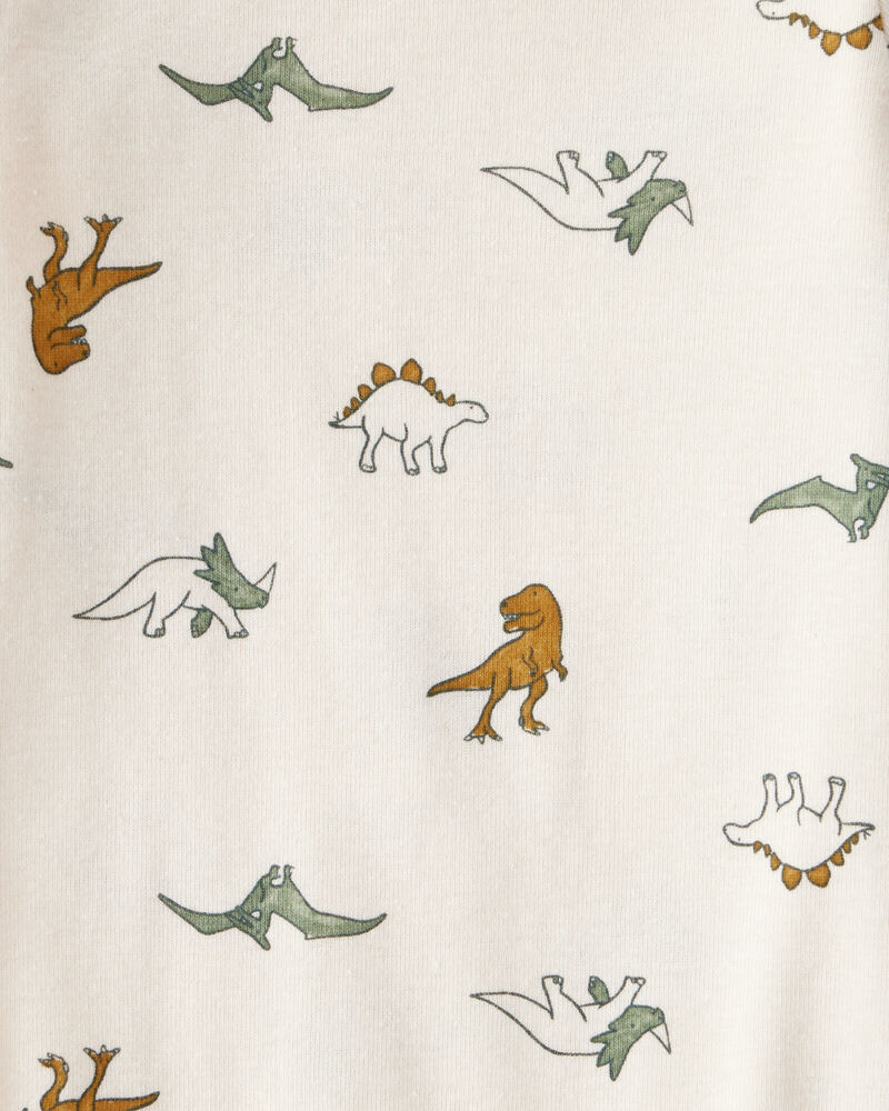 Baby Boy 4-Pack Dinosaur Print Cotton Long-Sleeve Multipack Bodysuits, image 4 of 6 slides