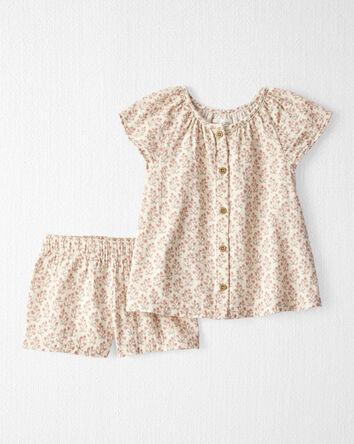 Toddler 2-Piece Organic Cotton Flutter Sleeves Set, 