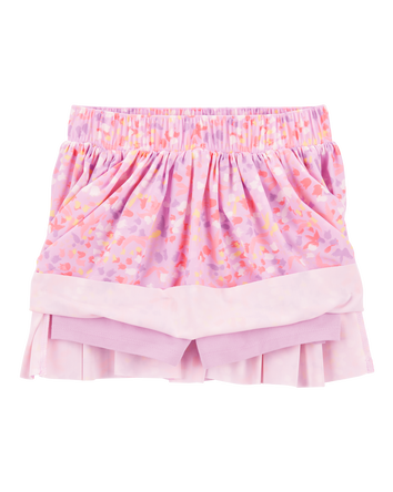 Kid Floral Stretch Skort - Pink, 