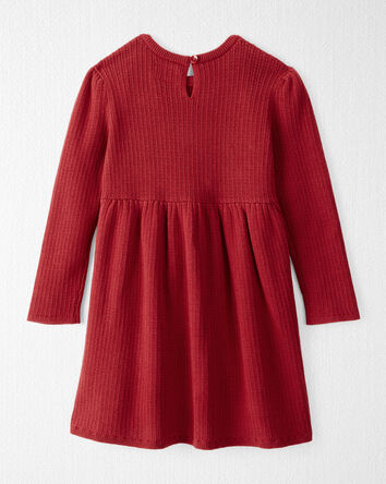 Toddler Girl Organic Cotton Sweater Knit Dress, 