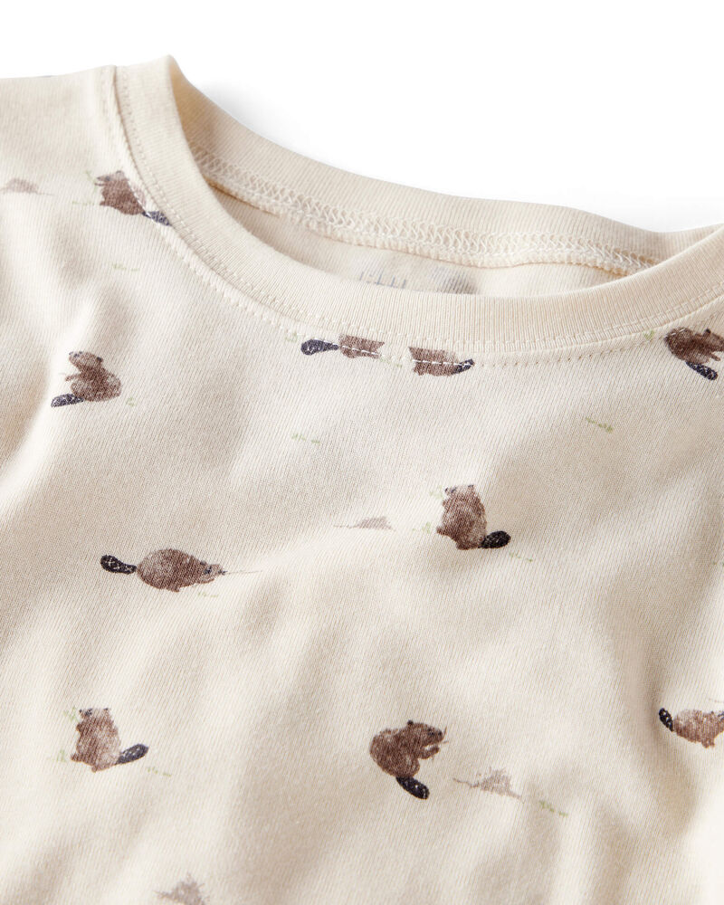 Baby Organic Cotton Pajamas in Beaver Creek Print, image 2 of 4 slides