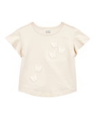 Toddler Butterfly Short-Sleeve Top - Ivory, image 1 of 3 slides