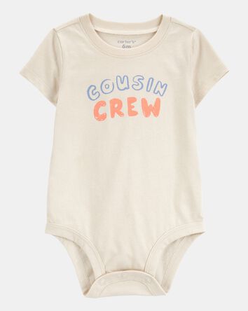 Baby Cousin Crew Short-Sleeve Bodysuit - Ivory, 