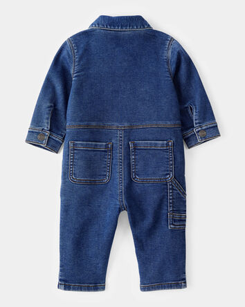Baby Little Buddy Snap-Up Denim Jumpsuit - Blue, 