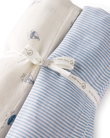 Baby 2-Pack Organic Cotton Muslin Swaddle Blankets, 