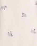 Baby Boy Sheep Print Cotton Long-Sleeve Overall Set - White/Grey, image 5 of 6 slides