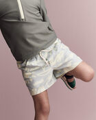 Toddler Boy Tropical Swim Trunks - Light Blue, image 1 of 7 slides