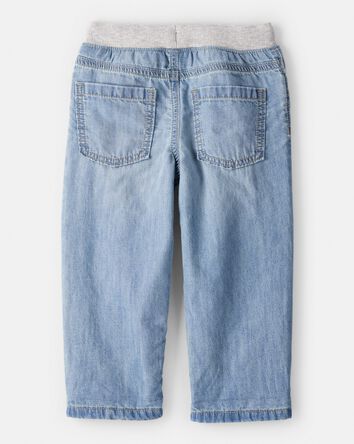 Toddler Boy Lined Light Wash Straight Jeans, 