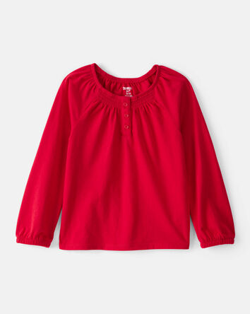 Toddler Girl Long-Sleeve Fashion Top - Red, 