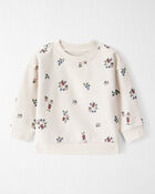 Baby Organic Cotton French Terry Sweatshirt in Berry Blossom Print, image 1 of 4 slides