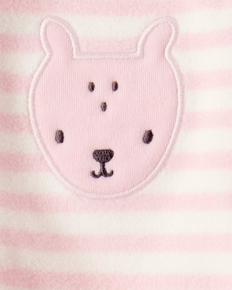 Baby Girl Deer Loose Fit Long-Sleeve Sleep & Play Pajamas - Pink, image 4 of 5 slides