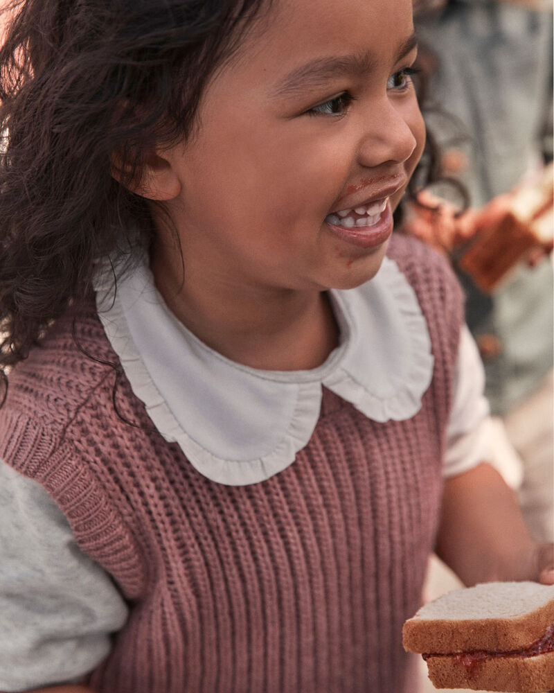 Toddler Girl 2-Piece Sleeveless Sweater Top & Floral Print Cotton Skirt Set - Multi, image 5 of 9 slides