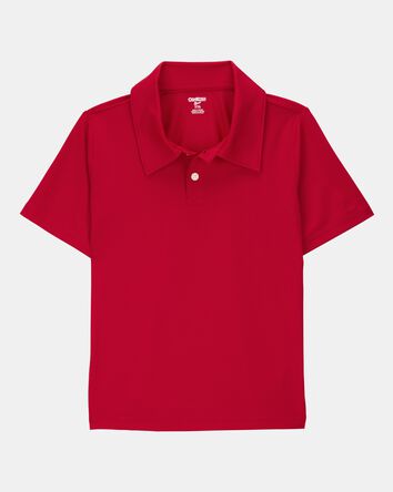 Kid 2-Pack Active Uniform Polo Shirts in Moisture Wicking BeCool&trade; Fabric - Red, 