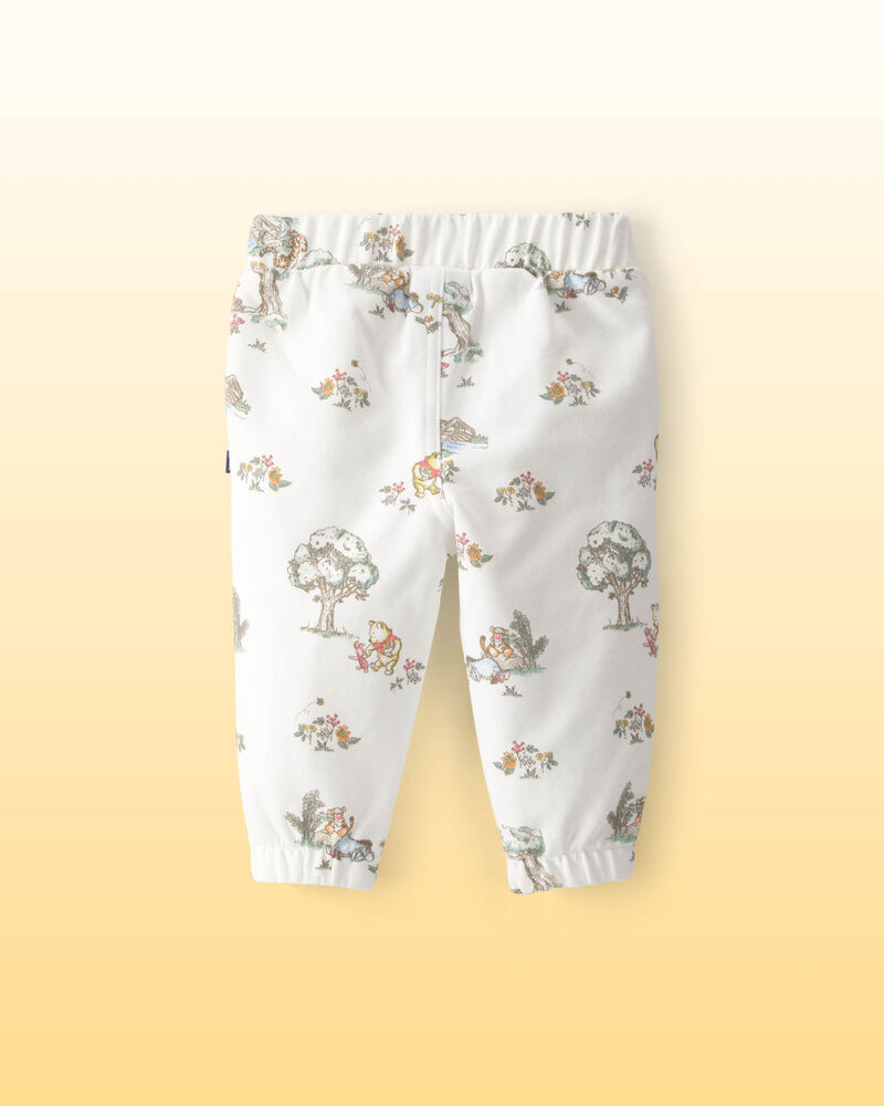 Baby Disney&copy; Winnie the Pooh French Terry Joggers - White, image 2 of 4 slides