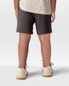 Toddler 2-Piece Textured Button-Down Jacquard Shirt & Shorts Set - Brown/Black, image 7 of 8 slides