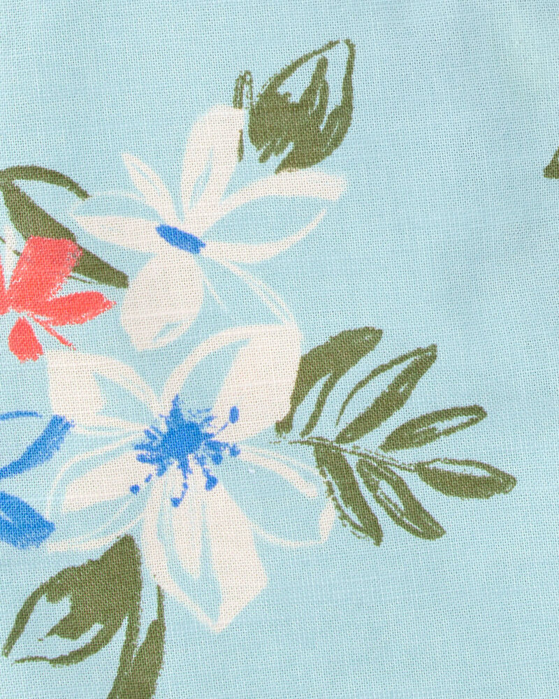 Baby Tropical Button-Down Romper, image 2 of 3 slides