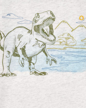 Baby Short-Sleeve Dinosaur Tee - Grey, 