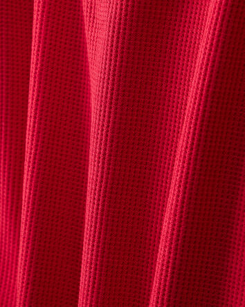 Kid Solid PurelySoft Long-Sleeve Snug Fit 2-Piece Pajamas - Red, 