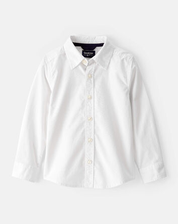 Toddler Boy Uniform Button-Front Shirt - White, 