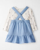 Baby Girl 2-Piece Organic Cotton Jumper Set, image 4 of 7 slides