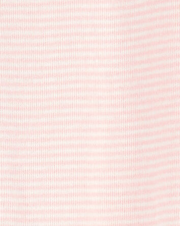 Baby Girl 2-Pack 2-Way Zip Cotton Sleep & Play Pajamas - White/Pink, 