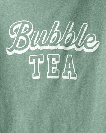Girls Bubble Tea Long-Sleeve Graphic Tee - Green, 