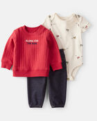 Baby Boy 3-Piece "Along For The Ride" Little Cardigan Set, image 1 of 5 slides