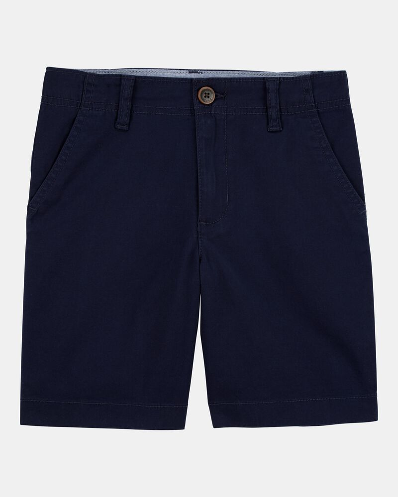 Boys 2-Pack Stretch Chino Uniform Shorts - Navy/Khaki, image 5 of 7 slides