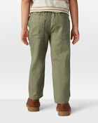 Toddler Boy  Tapered 100% Cotton Twill Pants - Green, image 4 of 6 slides