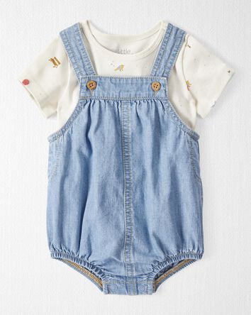 Baby Organic Cotton Chambray Bubble Set, 