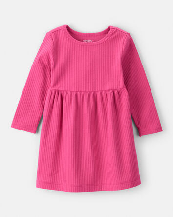Baby Girl Long-Sleeve Dress - Pink, 