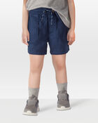 Toddler Pull-On Twill Shorts - Navy, image 2 of 6 slides