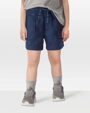 Toddler Pull-On Twill Shorts - Navy, 