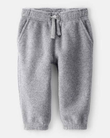Baby Boy Fleece Joggers - Grey, 