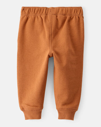 Baby Boy DayDream Fleece Cotton Jogger - Brown, 