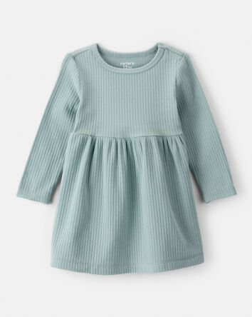 Baby Girl Long-Sleeve Dress - Green, 