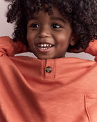 Toddler Boy French Terry Long-Sleeve Sweatshirt - Orange, image 3 of 6 slides