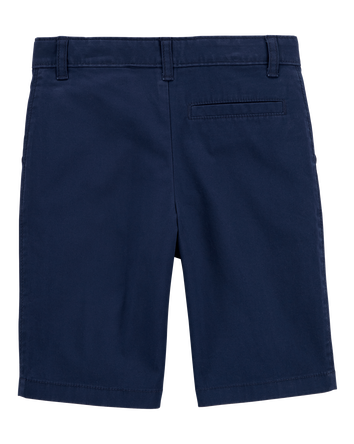 Kid Blue Flat-Front Shorts, 